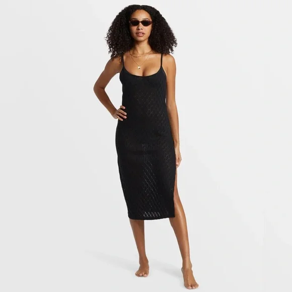 knee length dresses for ladies Billabong Womens Swept Away Midi Dress – ShopCGX